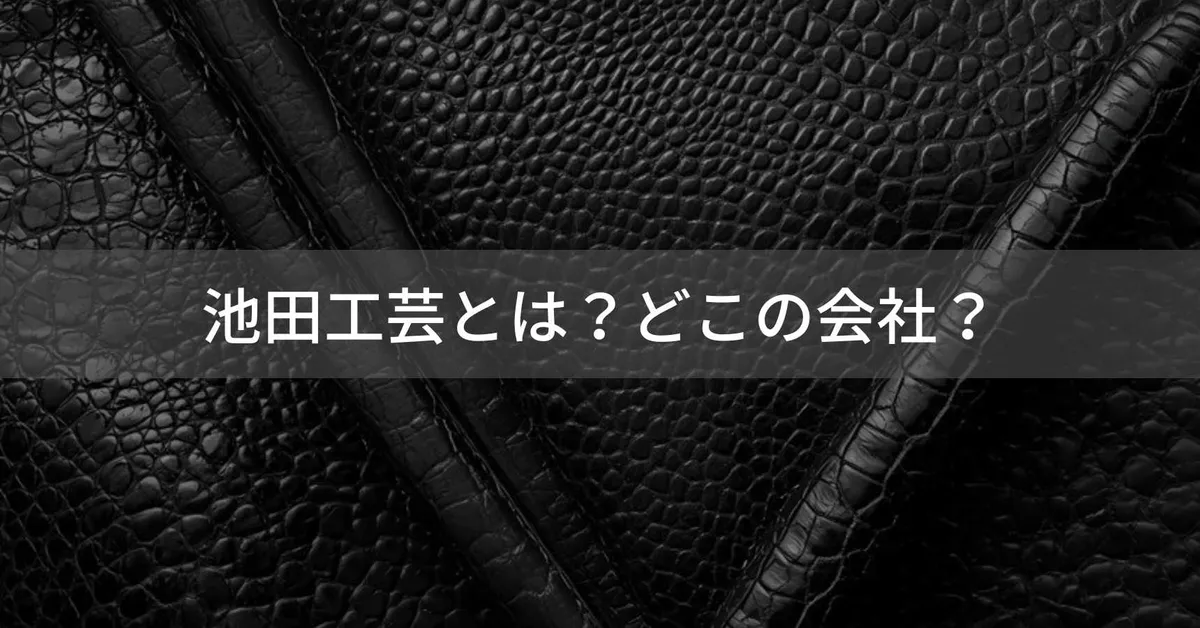 池田工芸(Ikeda Kohgei)とは?怪しい?どこの会社?日本・大阪府の企業がクロコダイル革製品を提供