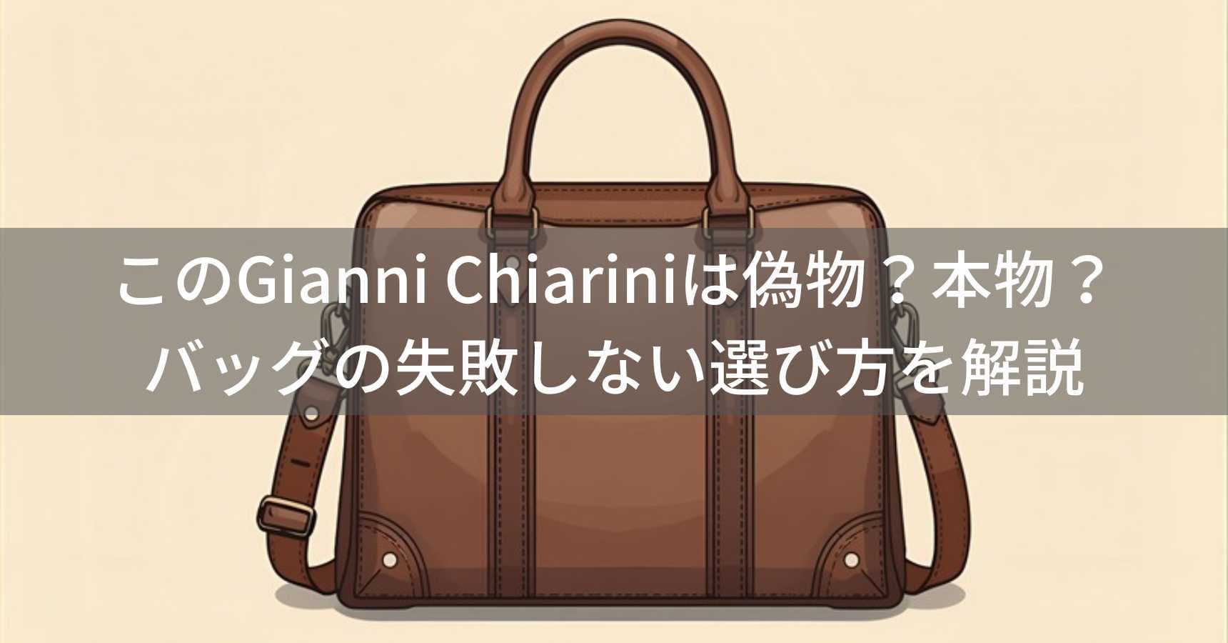 このGianni Chiarini（ジャンニキャリーニ）は偽物？本物？バッグの失敗しない選び方を解説