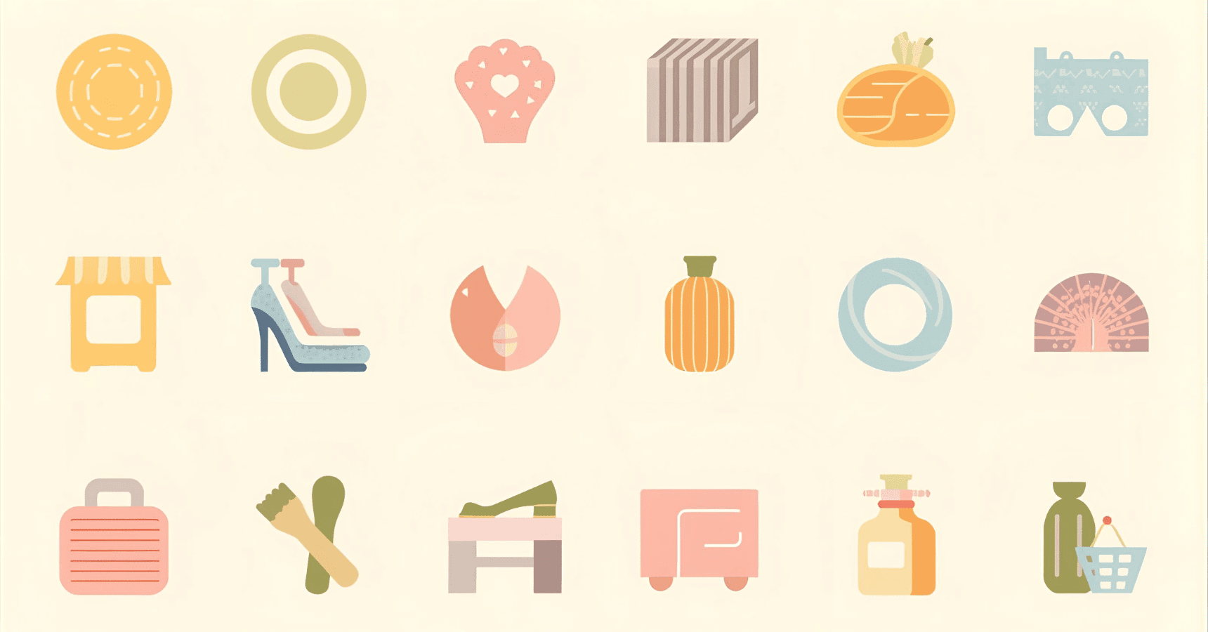 タダポチ対象商品の多様なカテゴリを表現したイメージ