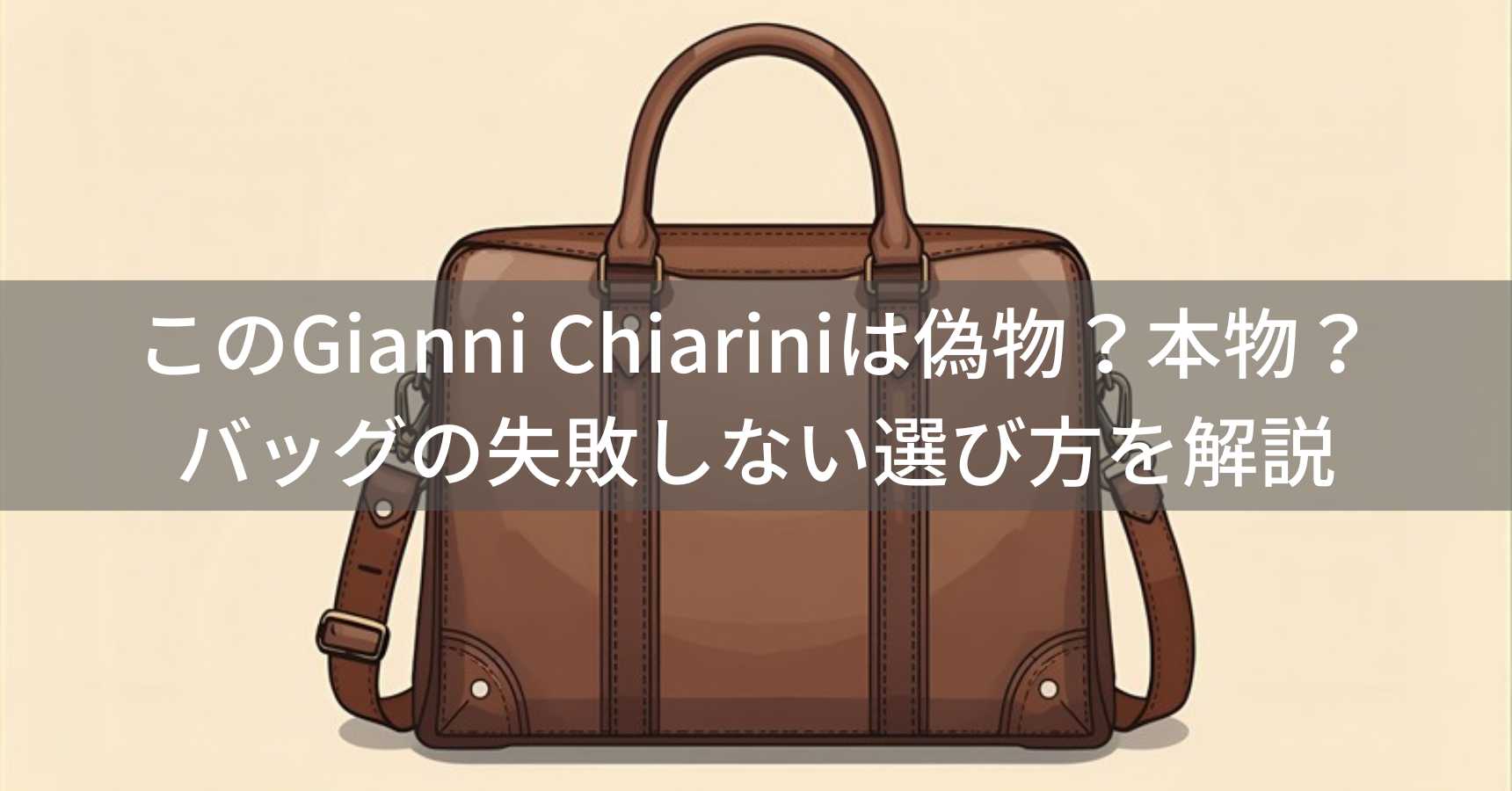 このGianni Chiarini（ジャンニキャリーニ）は偽物？本物？バッグの失敗しない選び方を解説