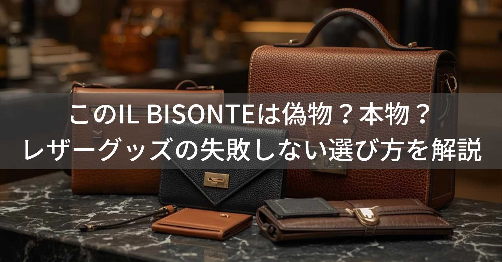 このイルビゾンテは偽物？本物？レザーグッズの失敗しない選び方を解説