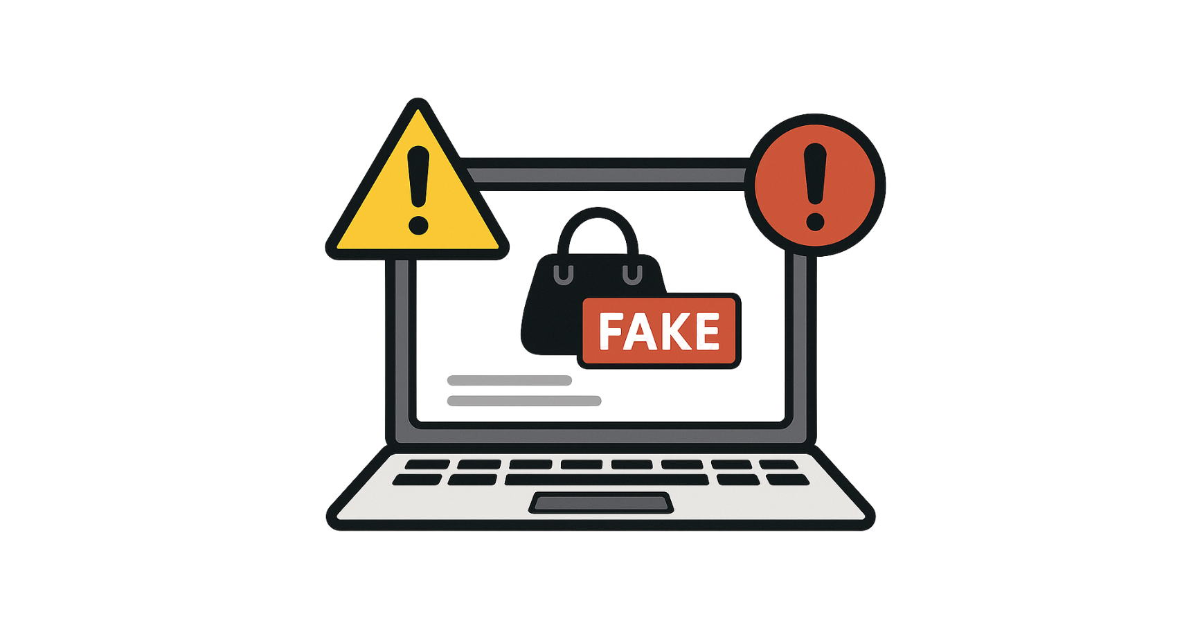 ブランドロゴと虫眼鏡