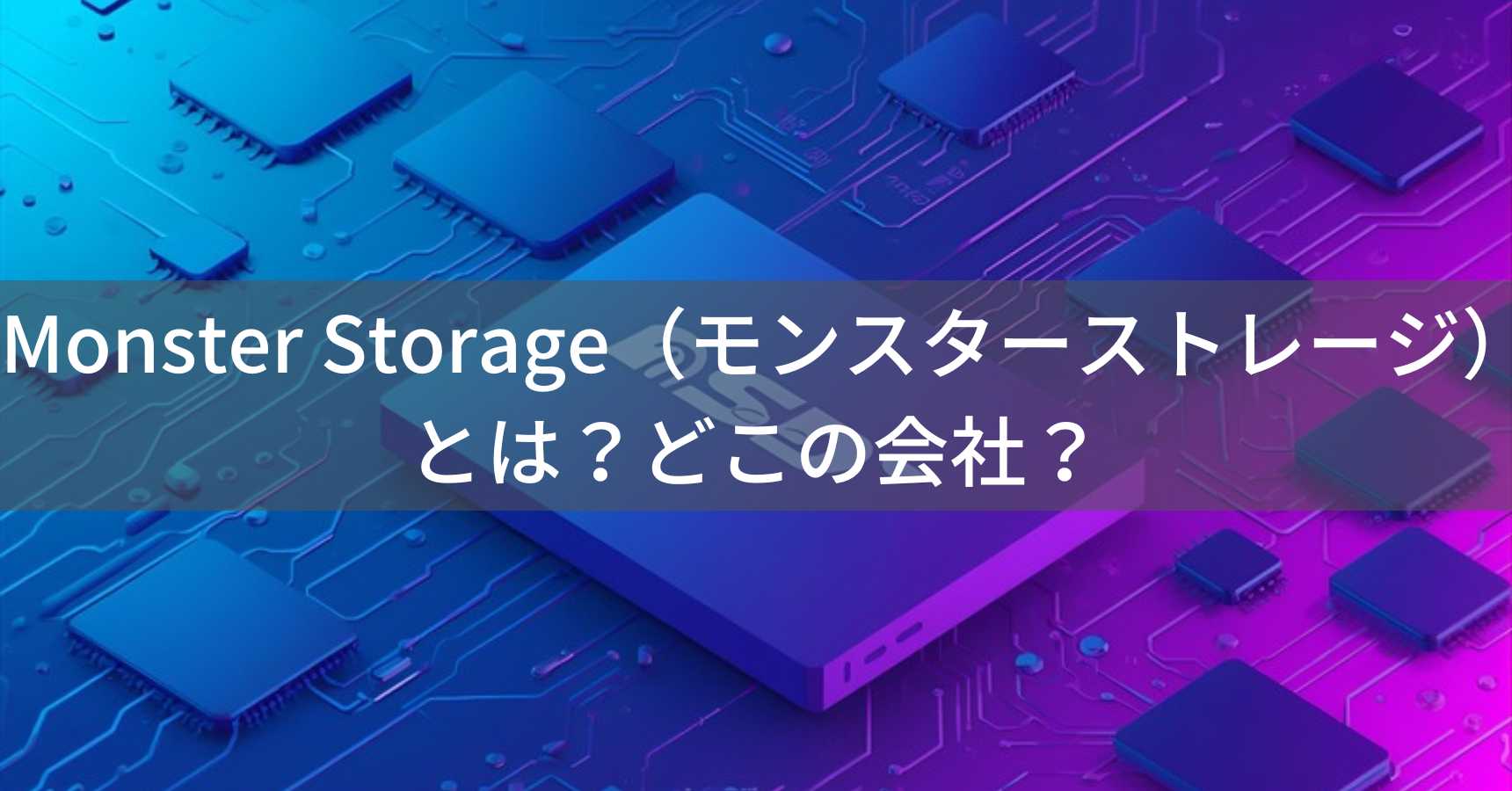 Monster Storage（モンスターストレージ）とは？怪しい？どこの会社？東京のSSDブランド企業